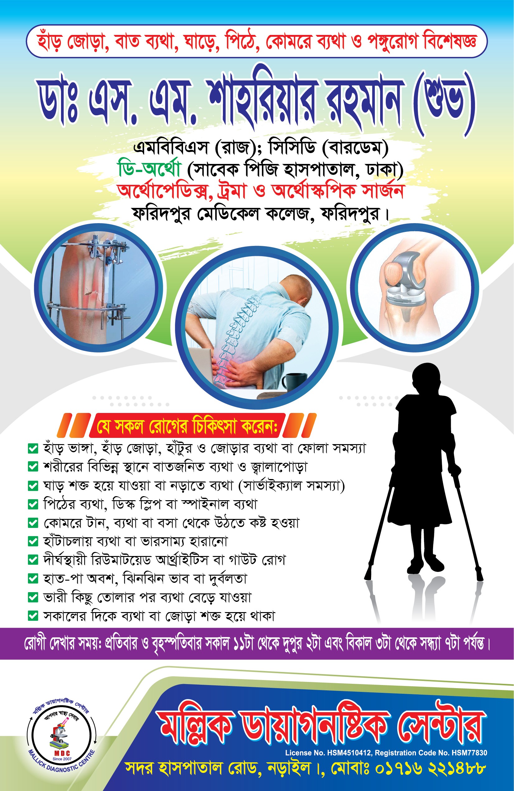 👨🏻‍⚕️ডাঃ এস. এম. শাহরিয়ার রহমান (শুভ)।